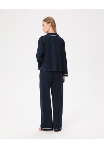 Lacivert Biyeli Pijama Altı