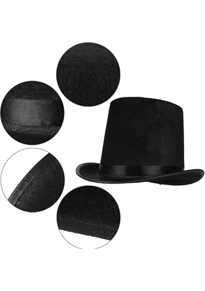 Bfs Yetişkinler Için Siyah Renk Ringmaster Sihirbaz Şapkası Silindir Şapka modelleri