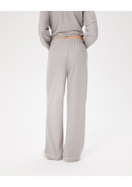 Gri Biyeli Pijama Altı