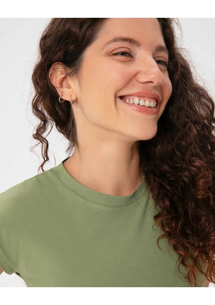 Matcha Basic Half Crop T-Shirt