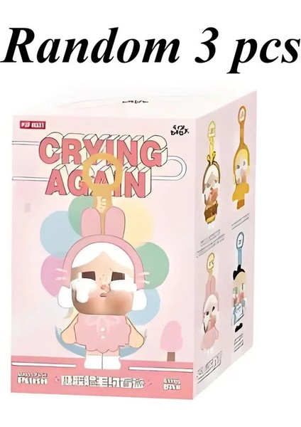 Crybaby Gözyaşı Fabrikası Vinil Yüz Peluş Hediye Bebek Ağlayan Bebek Kutusu Anahtarlık Sırt Çantası Kolye Renk: Random 3 Pcs (Yurt Dışından)