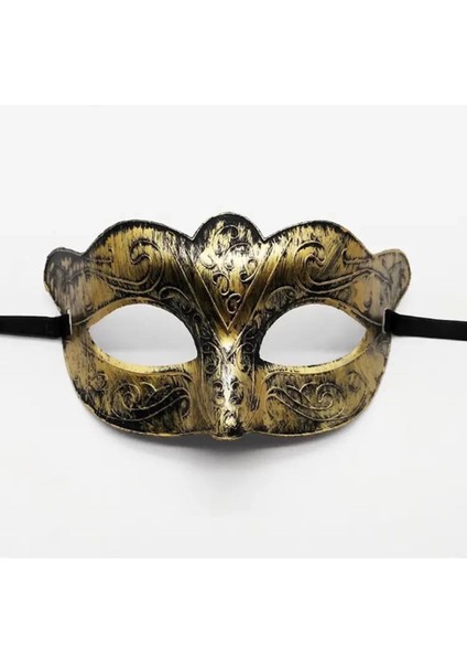 Bfs Altın Renk Eskitme Maskeli Balo Maskesi – Venedik Tarzı Parti Maskesi