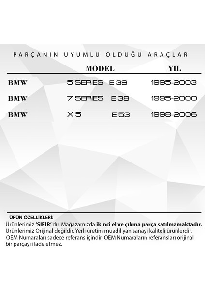 BMW X5 E53, 7 Serisi E38 için Radyo CD Ses Düğmesi 65828372162 fiyatları