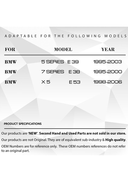 BMW X5 E53, 7 Serisi E38 için Radyo CD Ses Düğmesi 65828372162