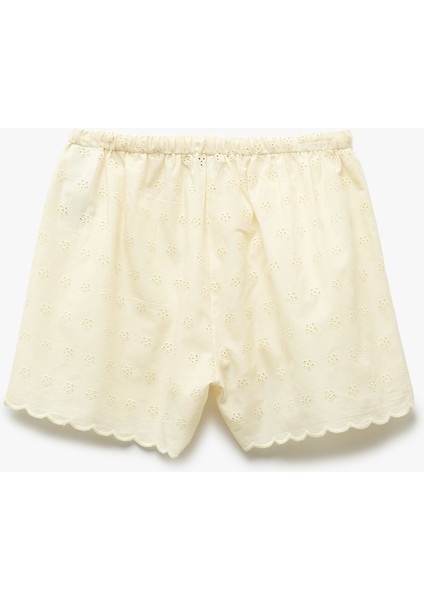Rahat Kalıp Beli Bağlamalı Fistolu Şort Pijama Altı