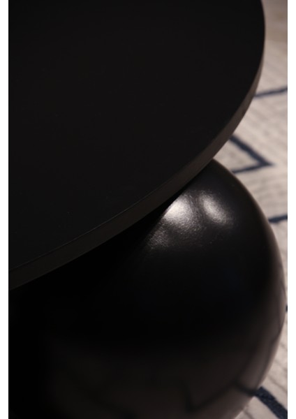 Modern Orta Sehpa & Top Sehpa Cam Sehpa & Küre Orta Sehpa - Siyah Top - Fasulye - Siyah Mdf fiyatları