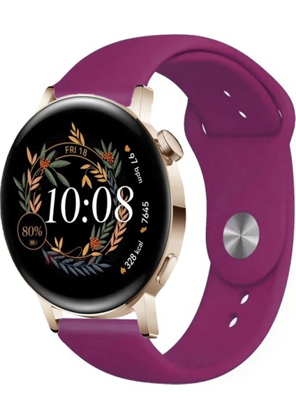 Huawei Watch Gt3 Elegant 42MM Akıllı Saat Uyumlu Spor Silikon Kordon