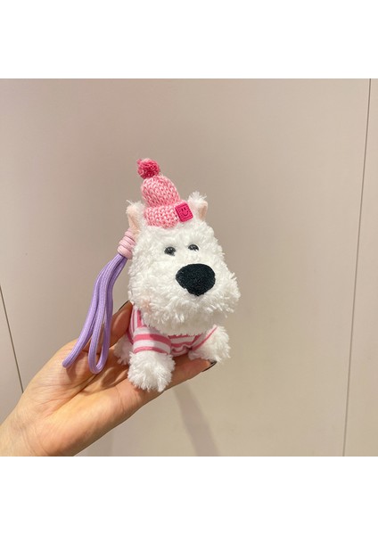 5 Inç Karikatür Köpek Yavrusu Kolye Peluş Oyuncak Köpek Bebek Anahtarlık (Yurt Dışından)