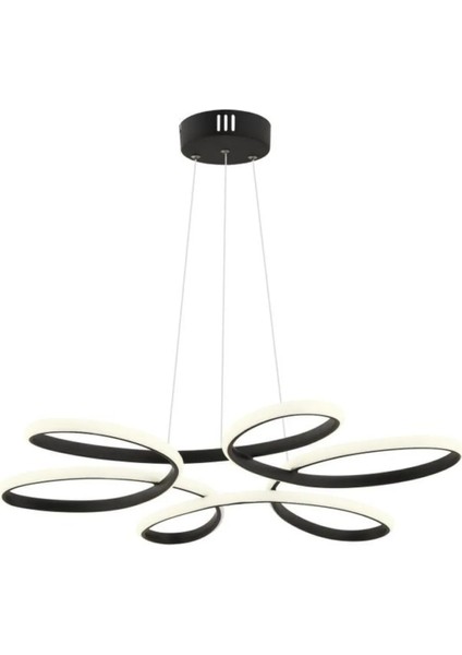 Istanbul Avize Megie Siyah Ledli Lüx Modern Beyaz Power LED Avize