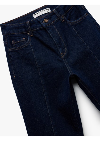 Normal Bel Ispanyol Paça Denim Pantolon - Flare Jeans modelleri