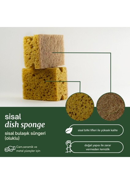 Sisal 5’li Bulaşık Süngeri SB1002 fiyatları