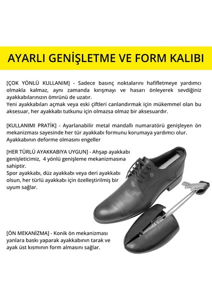 Ayakkabı Genişletme ve Form Kalıbı, Pratik Ayarlanabilir, 1 Çift