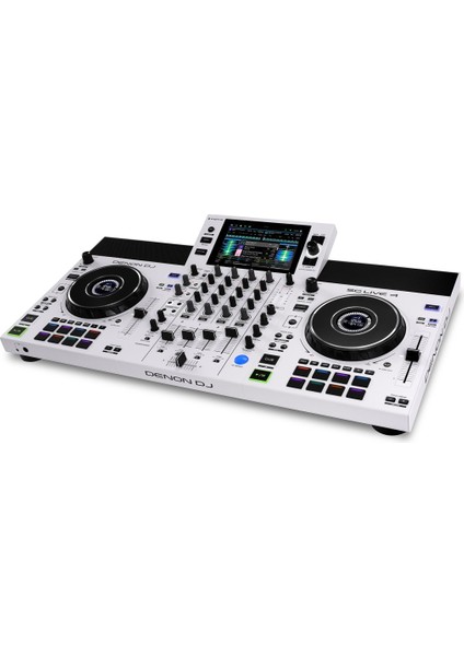 SC Live 4 | 4-Deck Standalone DJ kontrolcü, 7" Dokunmatik Ekran, Dahili Hoparlörler ve WI-FI - Beyaz