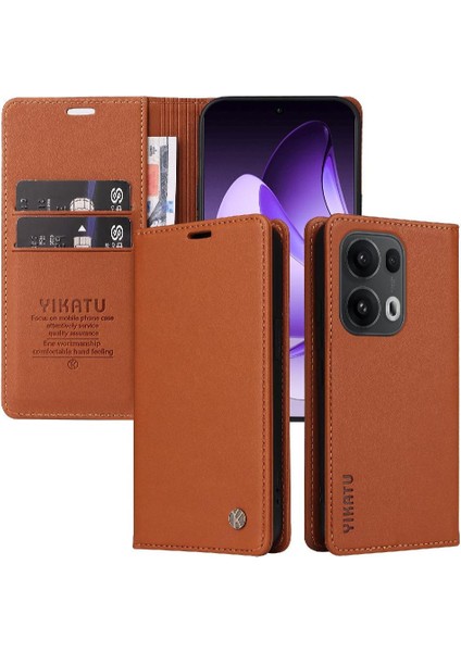 Oppo Reno 13 Pro 5g Suni Deri ve Tam Mat Tpu Için Flip Case ve Ile (Yurt Dışından)