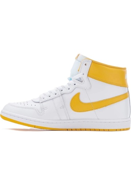 Air Jordan Air Ship'university Gold'leather Unisex Sneaker Hakiki Deri Unisex Günlük Spor Ayakkabı Beyaz