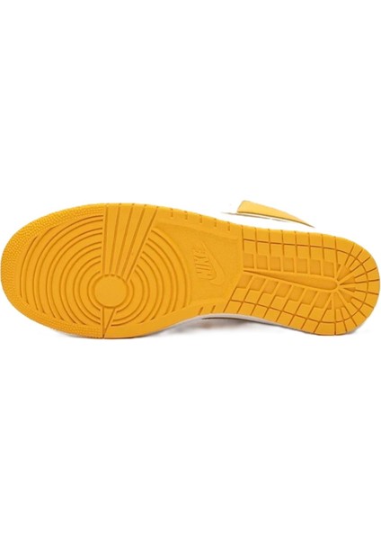 Air Jordan Air Ship'university Gold'leather Unisex Sneaker Hakiki Deri Unisex Günlük Spor Ayakkabı Beyaz indirimleri