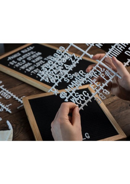 Harfli Ahşap Yazı Panosu - siyah - Letter Board fiyatları