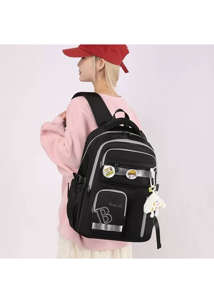 Kızlar Ortaokul Sırt Çantası Büyük Kapasiteli Su Geçirmez ve Kir Tutmayan Sırt Çantası (Yurt Dışından) fiyatları