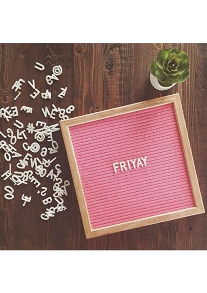 Letter Board-Harfli Ahşap Yazı Panosu Pembe-Meşe Ağacı (340 Harfli, Ahşap Ayaklı) fiyatları
