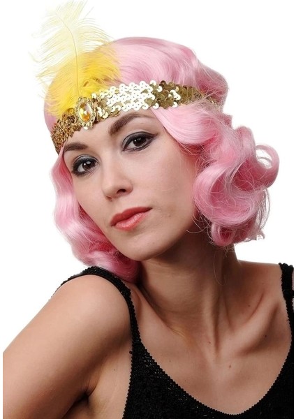 Bfs 70&amp;#39;ler 80&amp;#39;ler ve 90&amp;#39;lar Temalı Altın Renk Çarliston Saç Bandı