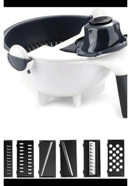 11 Parça Çok Amaçlı Süzgeçli Sebze Doğrayıcı ve Rende Seti Dilimleyici ve Yıkama Kabı fiyatları