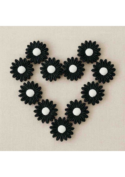 Papatya Magnet 4 Adet Siyah Magnet