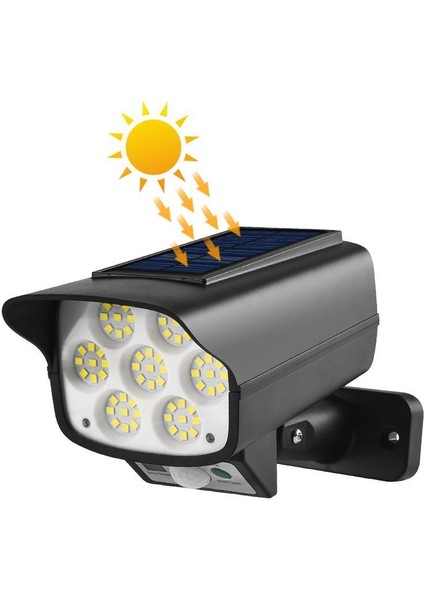 Kamera Görünümlü 63 Led'li Solar Şarjlı Sensörlü Lamba – Dış Mekan Güvenlik Işığı fiyatları