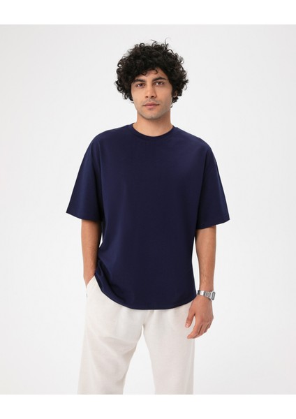 Indigo Erkek Oversize T-Shirt