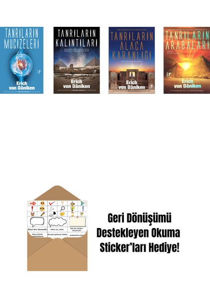 Erich Von Daniken 4 Kitap Set + Okuma Sticker'ları