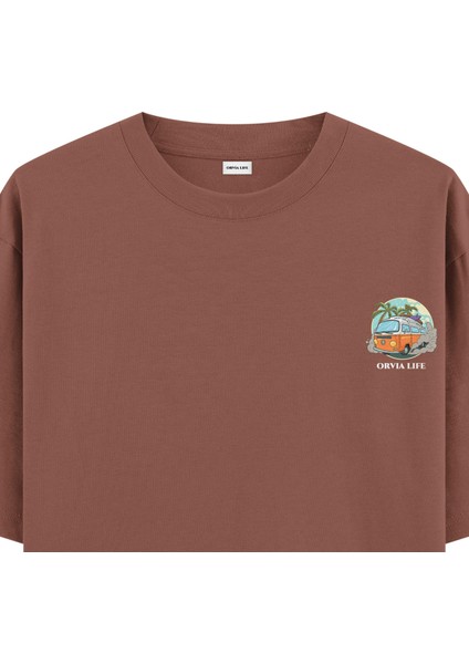 Caravan - Oversize T-Shirt Kahverengi fiyatları