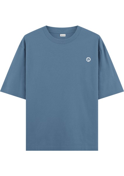 Favicon - Oversize T-Shirt Antrasit Mavi