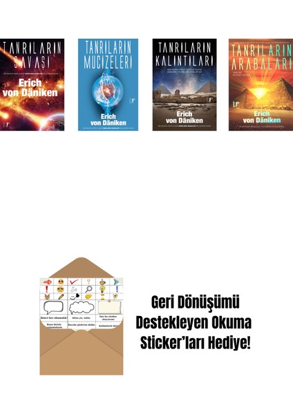 Erich Von Daniken 4 Kitap Set + Okuma Sticker'ları
