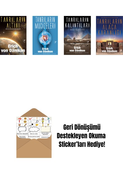 Erich Von Daniken 4 Kitap Set + Okuma Sticker'ları