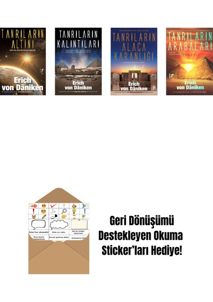 Erich Von Daniken 4 Kitap Set + Okuma Sticker'ları