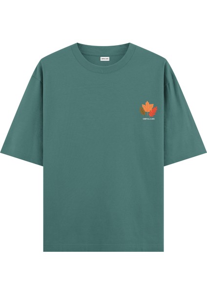 Autumun - Oversize T-Shirt Yeşil