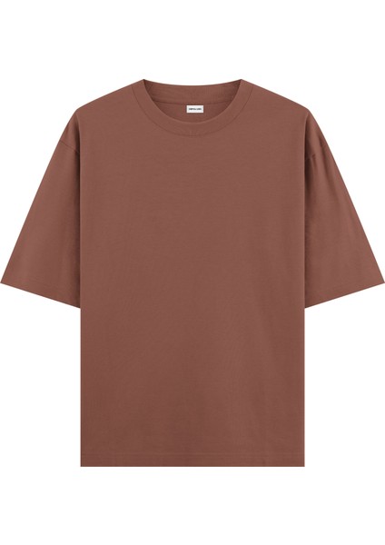Basic - Oversize T-Shirt Kahverengi