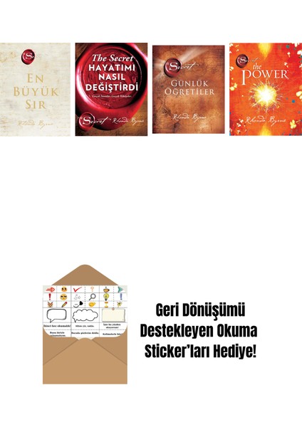 Rhonda Byrne 4 Kitap Set + Okuma Sticker'ları
