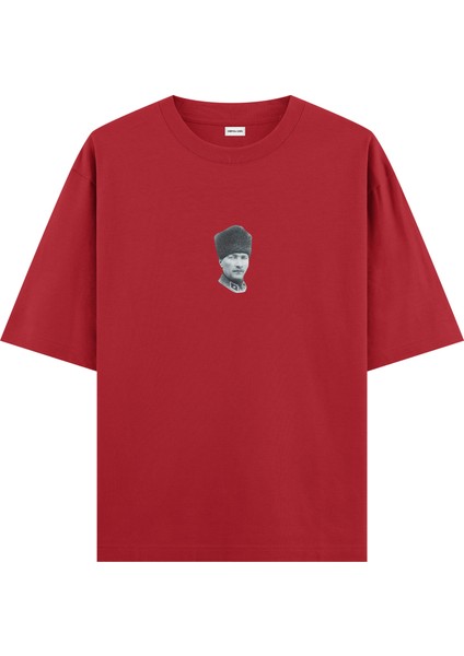 Atatürk - Oversize T-Shirt Kırmızı