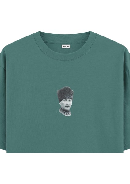 Atatürk - Oversize T-Shirt Yeşil fiyatları