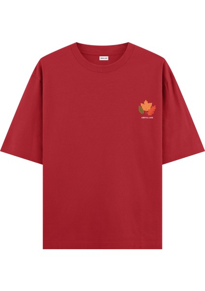 Autumun - Oversize T-Shirt Kırmızı