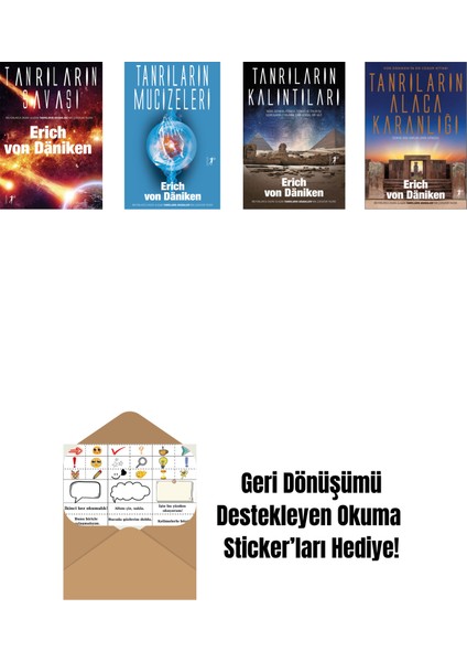 Erich Von Daniken 4 Kitap Set + Okuma Sticker'ları