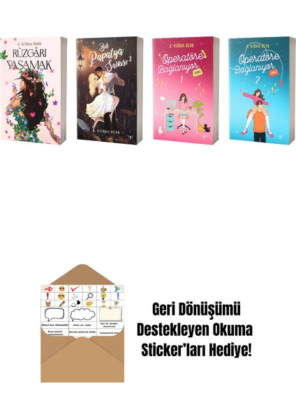 K. Kübra Berk 4 Kitap Set + Okuma Sticker'ları