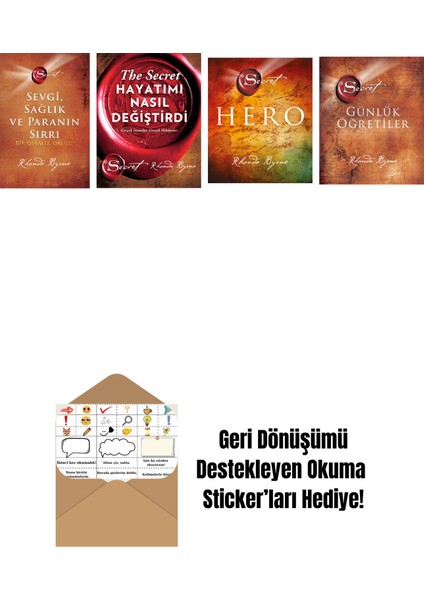Rhonda Byrne 4 Kitap Set + Okuma Sticker'ları