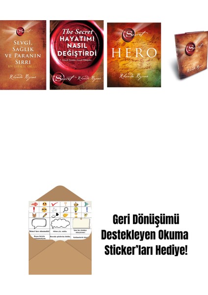 Rhonda Byrne 4 Kitap Set + Okuma Sticker'ları