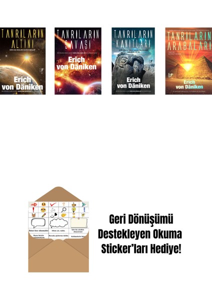 Erich Von Daniken 4 Kitap Set + Okuma Sticker'ları