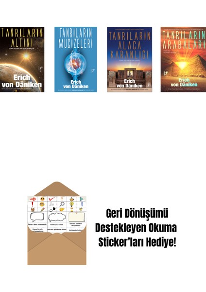 Erich Von Daniken 4 Kitap Set + Okuma Sticker'ları