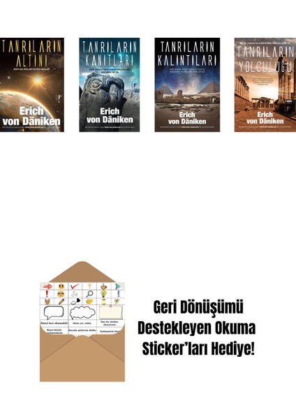Erich Von Daniken 4 Kitap Set + Okuma Sticker'ları