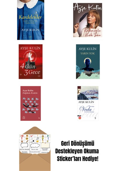 Ayşe Kulin 6 Kitap Set + Okuma Sticker'ları