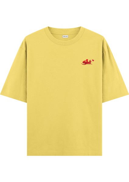 Ay Yıldız - Oversize T-Shirt Sarı fiyatları