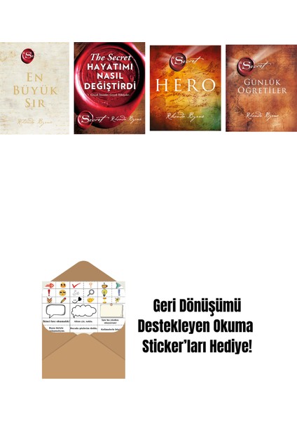 Rhonda Byrne 4 Kitap Set + Okuma Sticker'ları